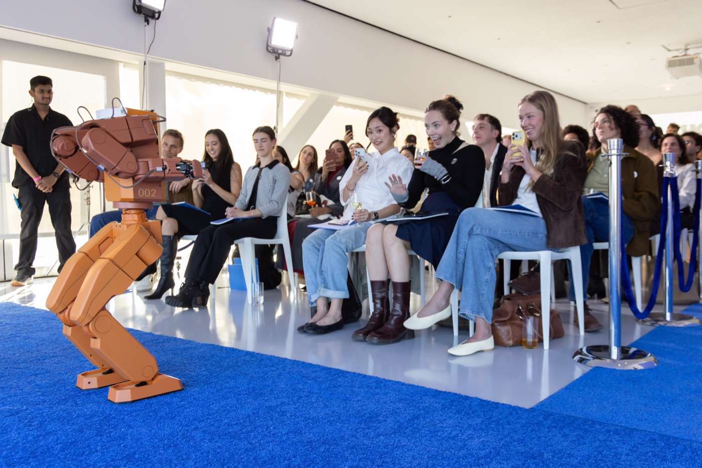 Voxel greeting the audience at launch